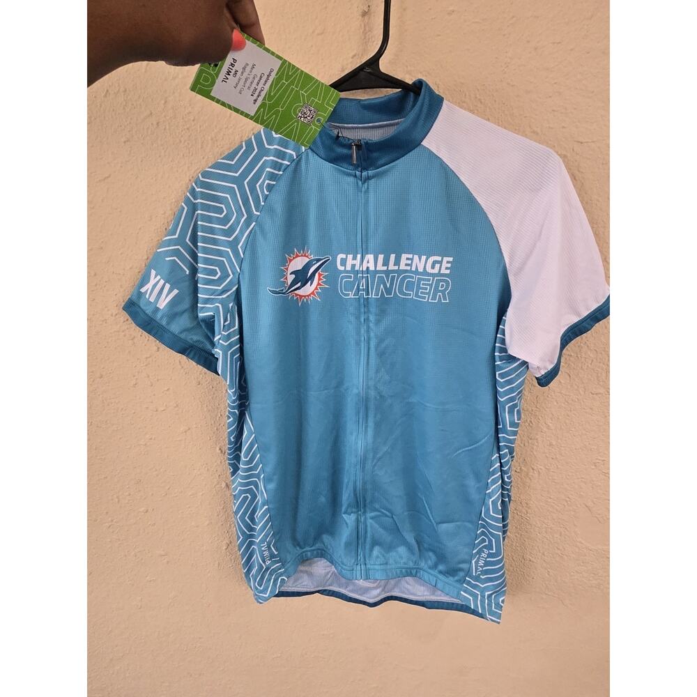 Miami Dolphins Primal, Challenge Cancer Sport Cut Raglan Jersey, Mens Medium